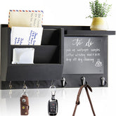 Ziivita Key Holder for Wall - Mail Holder Organizer Wall Mount with Shelf - Hanging Key Rack Hanger with Hooks Decorative for Home Coat Letter Dog Leash Entryway Living Room Decor image 0